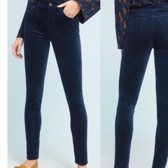 LC Lauren Conrad Dark Blue - The Skinny Cord - Corduroy Pants Size 6 - Picture 1 of 11